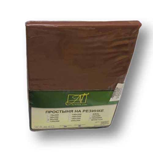 Простыня AlViTek (АльВиТек), 180x200, поплин, на резинке (ПР-ПО-Р-180-ШОК)