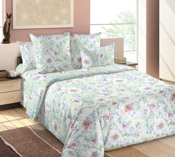 Постельное белье Королевское искушение (Текс-Дизайн) "Белая роза 2", 1.5-спальный, перкаль (1250П206702)