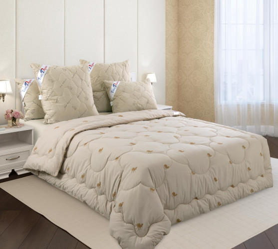 Одеяло всесезонное Текс-Дизайн, 172x205, тик смесовой, верблюжья шерсть, стеганое (ОдОдВШ301720)