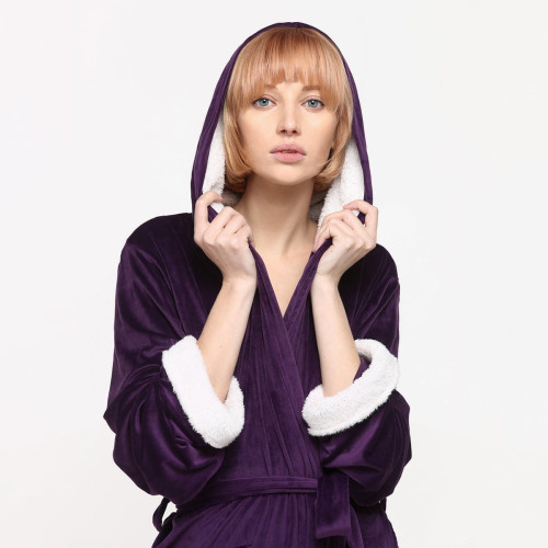 Халат женский Arya Home "Poala", S, велсофт (8680943083579)