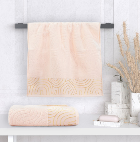 Полотенце Comfort Life (Текс-Дизайн) "Крит белый песок", для ванной, 50x90, махровая ткань (КртБп50905аи)