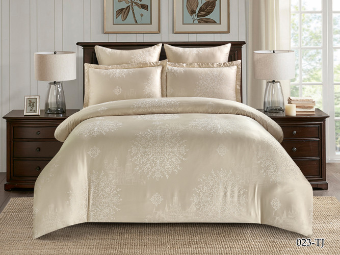 Постельное белье Cleo "Tencel Jacquard 023-TJ", 2-спальный, жаккард, на молнии (21/023-TJ)