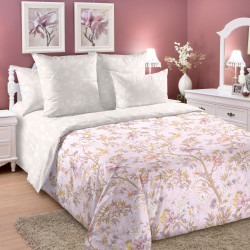 Постельное белье Королевское искушение (Текс-Дизайн) "Дерево желаний 3", евро, сатин, на молнии (Н4239209733)