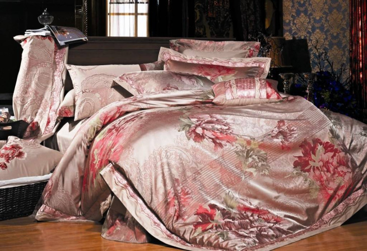 Постельное белье Фамилье "TJ-BEZ-02", евро, сатин (TJ-BEZ-02-172)