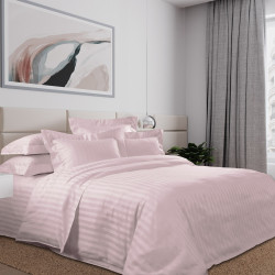 Постельное белье Королевское искушение (Текс-Дизайн) &quot;Клубничный самбук&quot;, 2-спальный, страйп-сатин, на молнии (3325WЯ1709кс)