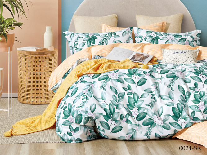 Постельное белье Cleo "0024-SK", 2-спальный, сатин, на молнии (CLEO-SK-2/0024)