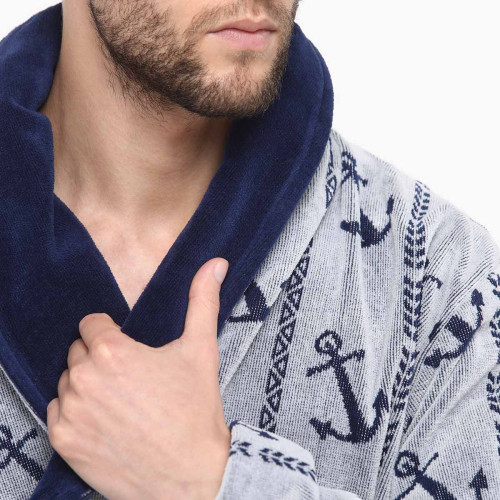 Халат Arya Home "Anchor", 2XL, хлопок (8680943096593)