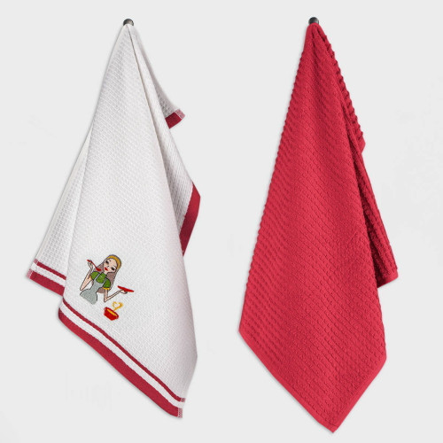 Набор полотенец Arya Home "Taste", кухонные, 40x60, хлопок, 2 шт (8680943104328)