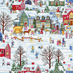 Набор полотенец вафельных Valtery "Зимние каникулы", 50x60, хлопок, 3 шт (30180-1-1498)