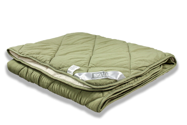 Одеяло легкое AlViTek (АльВиТек) "FLUFFY DREAM", 172x205, микрофибра, искусственный лебяжий пух, стеганое (ОЖЛ-О-20-Олива-Шампань)
