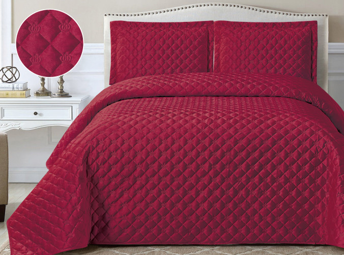 Покрывало Tango (Танго) "French crown", 240x260, велюр (FC2426-01 код2334)