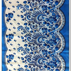 Набор полотенец вафельных Valtery "ГЖЕЛЬ-1021", 50x60, хлопок, 3 шт (1021-1498)