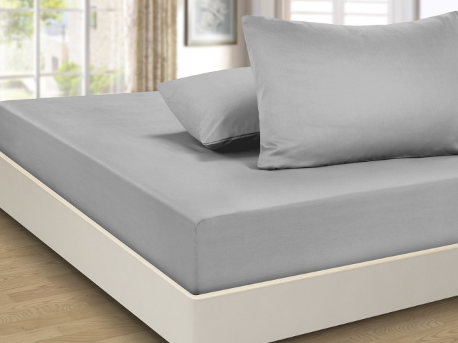 Простыня Valtery "PRC-R-16", 90x200, сатин, на резинке (PRC-R-16-1783)