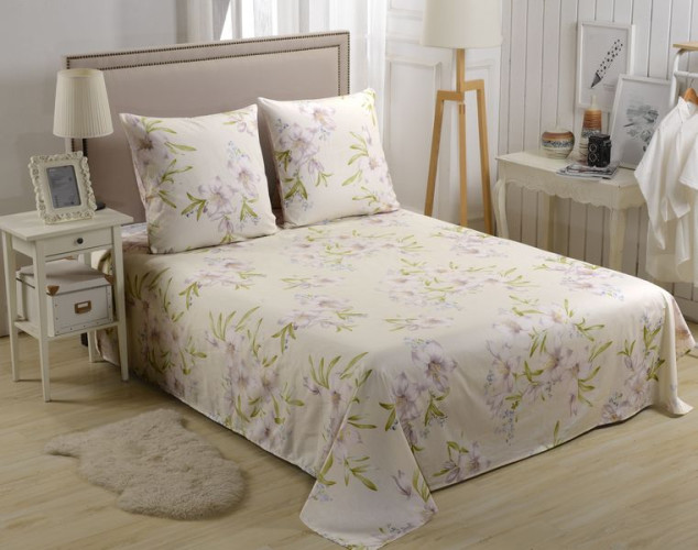 Простыня Valtery "PCR-233", 160x220, сатин (PCR-233-1779)