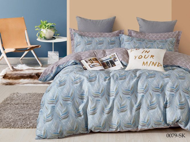 Постельное белье Cleo "Satin de Luxe 0079-SK", 1.5-спальный, сатин, на молнии (16/0079-SK)