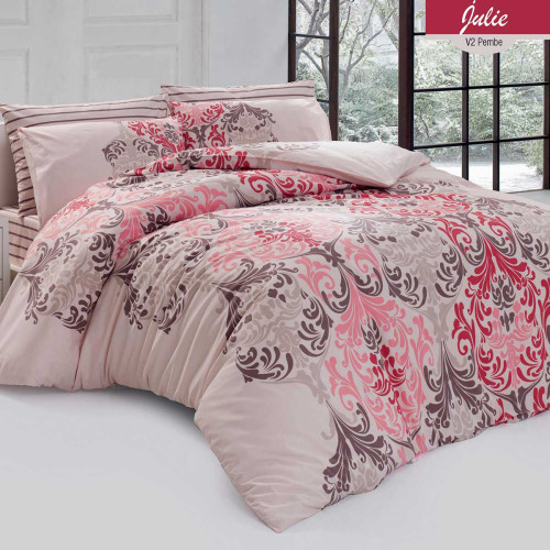 Постельное белье Arya Home "Julie", 1.5-спальный, ранфорс, печатное (8680943053299)