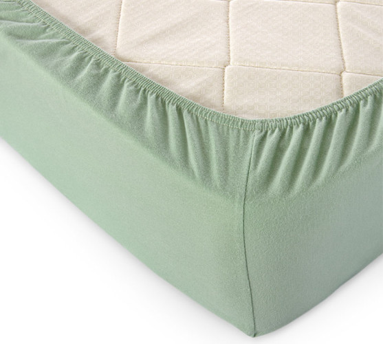 Простыня Текс-Дизайн "Оливковый", 160x200, трикотаж, на резинке (Ш16020020оли)