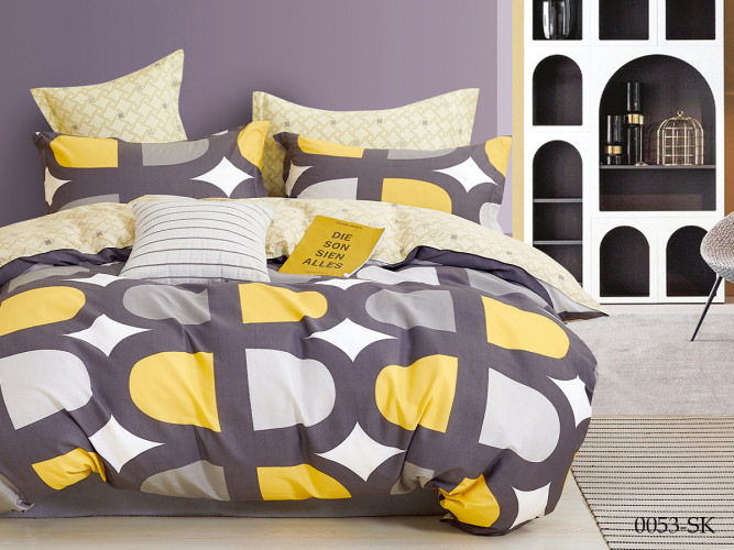 Постельное белье Cleo "0053-SK", 2-спальный, сатин, на молнии (CLEO-SK-2/0053)