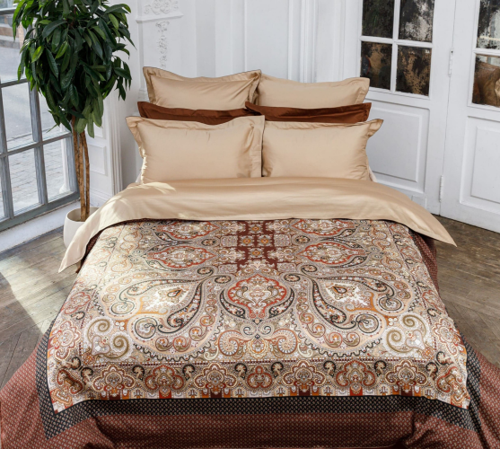 Постельное белье Legends (Текс-Дизайн) "Восточное солнце", евро, сатин, на молнии (L7323FG22029)