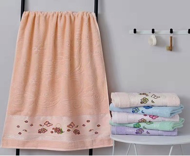 Набор полотенец 7-Я "Бабочки", 70x140, махровая ткань, 6 шт (7-Я-3006320)