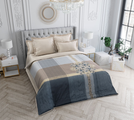 Постельное белье Legends (Текс-Дизайн) "Вечные ценности", семейный, сатин, на молнии (L6323FL22027)