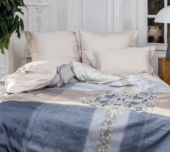 Постельное белье Legends (Текс-Дизайн) "Вечные ценности", семейный, сатин, на молнии (L6323FL22027)