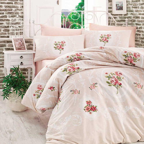 Постельное белье Arya Home "Majesty", 1.5-спальный, ранфорс, печатное (8680943027344)