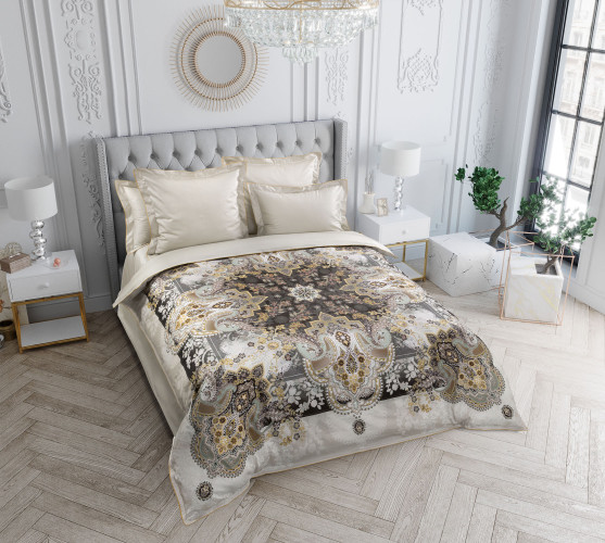 Постельное белье Legends (Текс-Дизайн) "Жемчужные воспоминания", евро, сатин, на молнии (L7323FG22017)