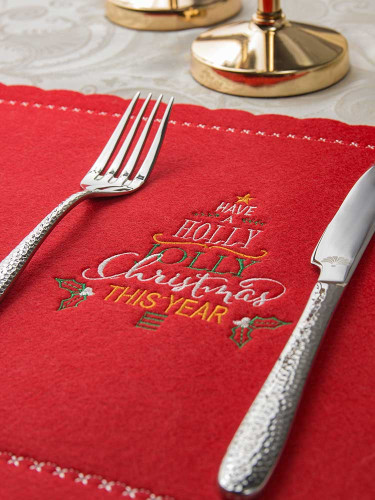 Салфетка Под Столовые Приборы Arya 30x40 Holly Красный