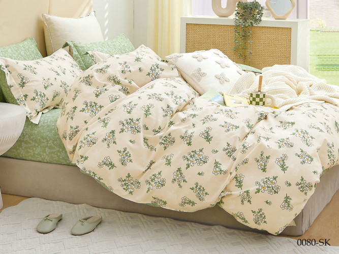 Постельное белье Cleo "Satin de Luxe 0080-SK", 2-спальный, сатин, на молнии (22/0080-SK)