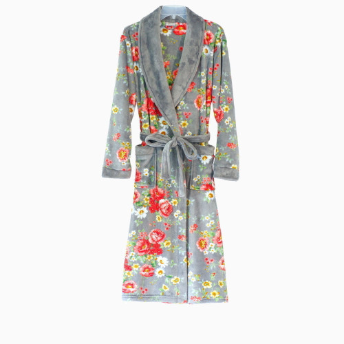 Халат женский Arya Home "Floral", S, велсофт (8680943085108)