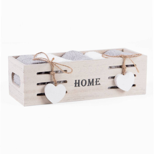 Набор полотенец Arya Home "Home", подарочные, 30x30, махровая ткань, 5 шт (8680943054326)