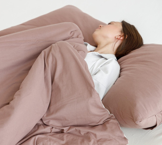 Постельное белье Текс-Дизайн "Кофейный крем", 1.5-спальный, трикотаж, на молнии, на резинке (1550Тккре)