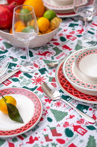 Скатерть Arya Home "X-Mas Holiday", 140x220, полиэстер (8680943210470)