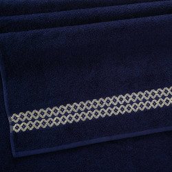 Полотенце Comfort Life (Текс-Дизайн) &quot;Блеск темно-синий&quot;, банное, 70x130, махровая ткань (БлсТн713аи35)