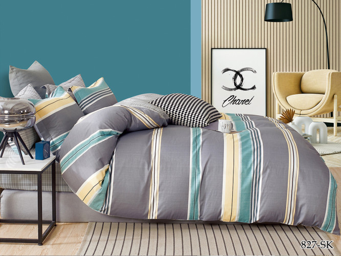 Постельное белье Cleo "827-SK", 2-спальный, сатин, на молнии (CLEO-SK-2/827)