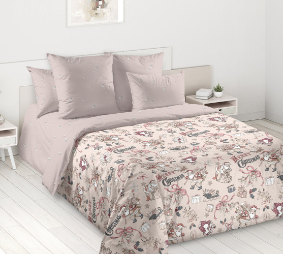 Постельное белье Белиссимо (Текс-Дизайн) "Новогодние игрушки 1", 2-спальный, поплин (2150ЛН662921)