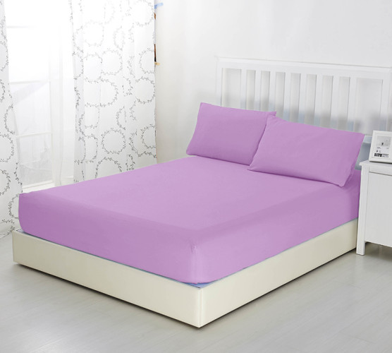 Простыня Текс-Дизайн "Сиреневый", 160x200, трикотаж, на резинке (ш160200сирен)