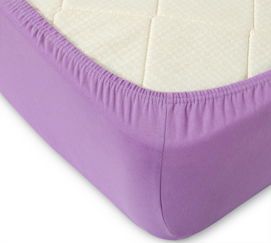 Простыня Текс-Дизайн "Сиреневый", 160x200, трикотаж, на резинке (ш160200сирен)