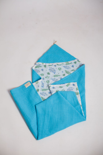 Полотенце Valtery "TowelMuslinBlue", 115x115, хлопок (TowelMuslinBlue-11303)