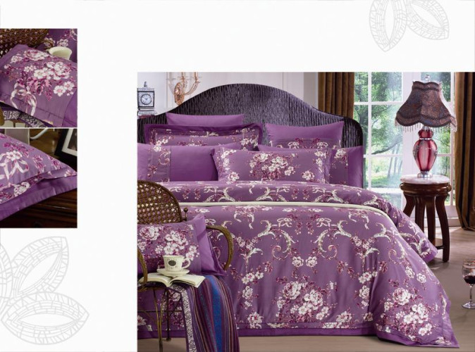 Постельное белье Фамилье "SDS-43", евро, сатин (SDS-43-1253)