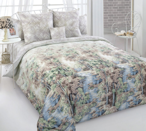 Постельное белье Королевское искушение (Текс-Дизайн) "Золотая осень 3", евро, сатин, на молнии (Н4239207843)