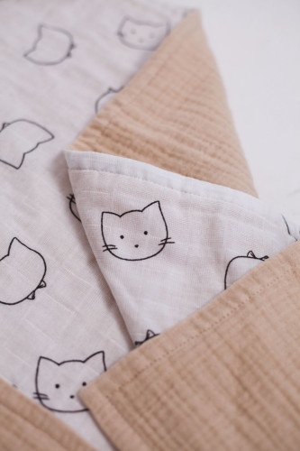 Полотенце Valtery "TowelMuslinCappuccino", 100x100, хлопок (TowelMuslinCappuccino-11302)