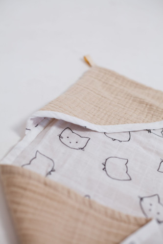 Полотенце Valtery "TowelMuslinCappuccino", 100x100, хлопок (TowelMuslinCappuccino-11302)