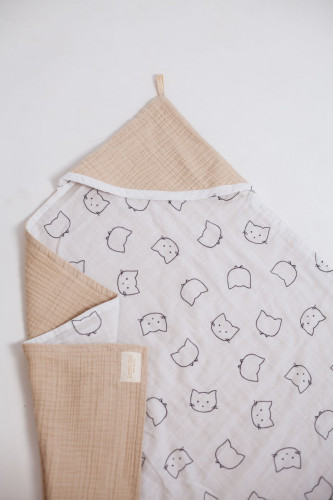 Полотенце Valtery "TowelMuslinCappuccino", 100x100, хлопок (TowelMuslinCappuccino-11302)