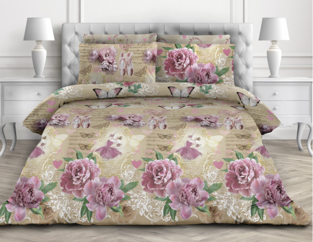 Постельное белье Valtery "AP-67", 1.5-спальный, поплин (AP-67-1249)