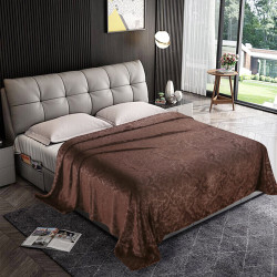 Плед Текс-Дизайн &quot;Жаккард Арабеска шоколад&quot;, 200x220, велсофт (Пв220арбсш)