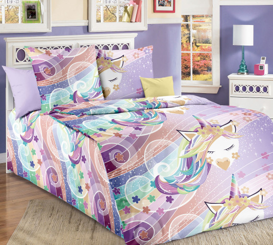 Постельное белье Белиссимо (Текс-Дизайн) "Цветные сны 1", 1.5-спальный, поплин (1100Х663151)