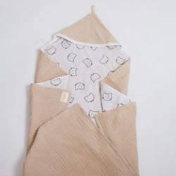 Полотенце Valtery "TowelMuslinCappuccino", 115x115, хлопок (TowelMuslinCappuccino-11303)