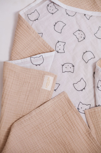 Полотенце Valtery "TowelMuslinCappuccino", 115x115, хлопок (TowelMuslinCappuccino-11303)